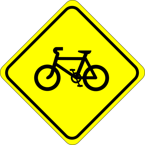 Road sign for bicycles