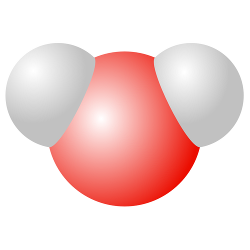 Dessin vectoriel de molécule eau