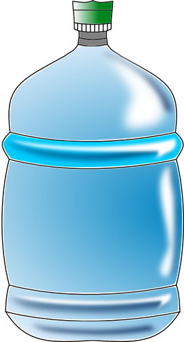 Blue water bottle vector image