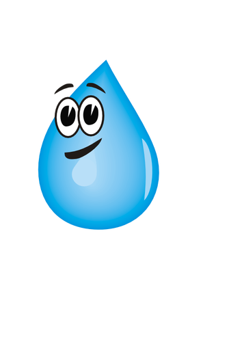 Lächelnd Wasser Tröpfchen Vektor-ClipArt