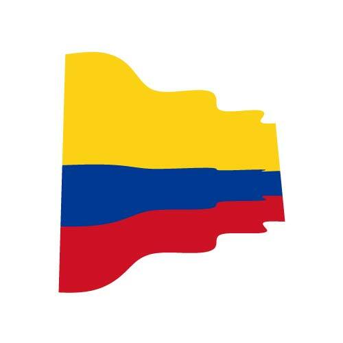 Ondulato bandiera della Colombia