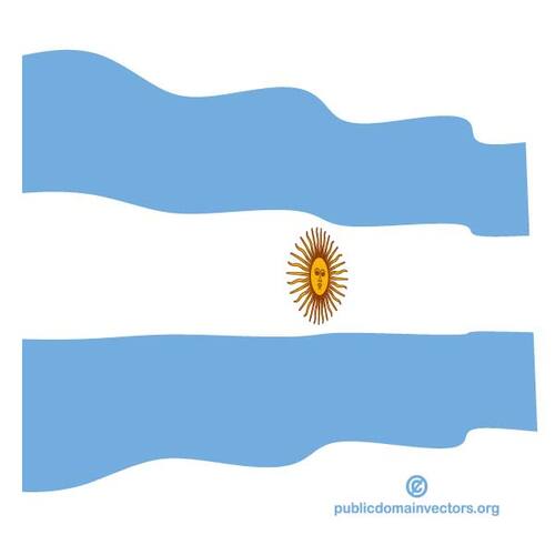 Wellenförmige Flagge Argentiniens