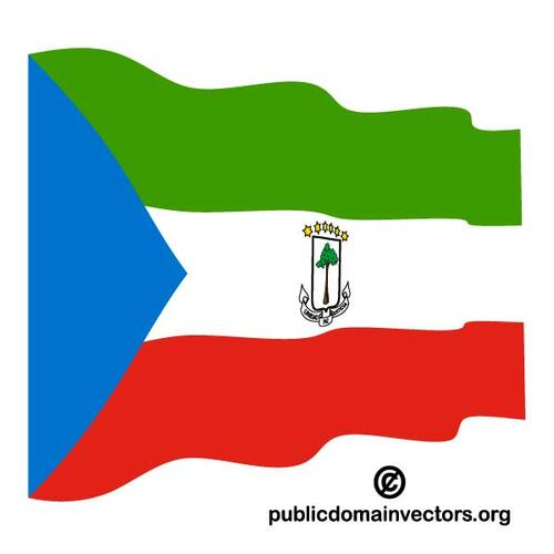 Ondulado bandera de Guinea Ecuatorial