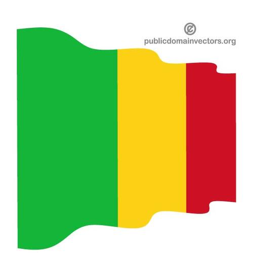 Ondulado bandeira da República do Mali