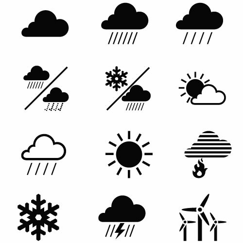 Meteorologie vector icoane pack 2