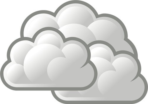 Icono de previsión de colores para gráficos vectoriales cielo nublado