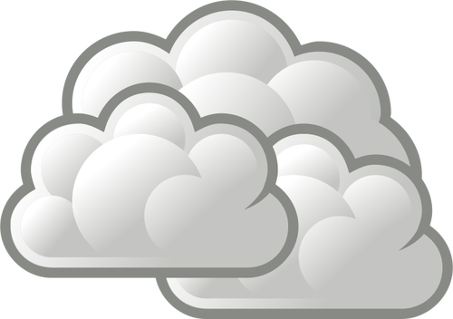 Kleur weer voorspellingskaart pictogram voor bewolkte hemel vectorafbeeldingen