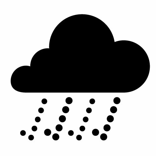 Regen en sneeuw vector-pictogram