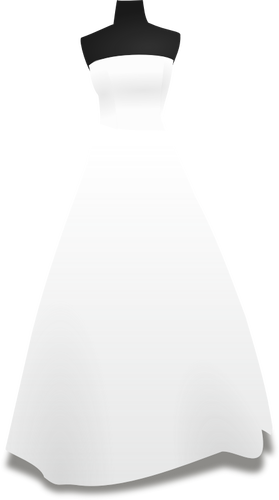 서 벡터 이미지에 흰색 웨딩 드레스