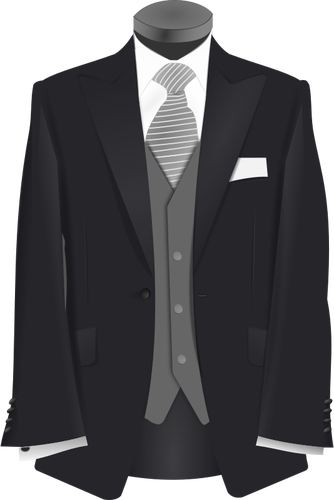 Wedding suit on a stand vector clip art