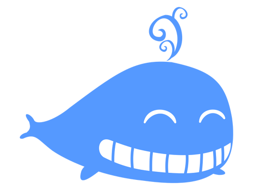 Blue whale cartoon image