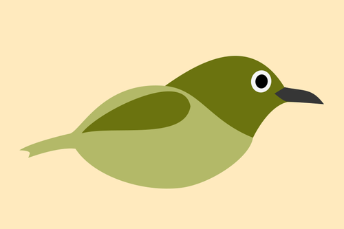 Grafika white-eyes ptaka bez nogi