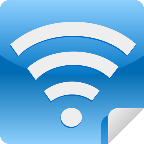 Wi-Fi Zeichen Aufkleber-Vektor-Bild