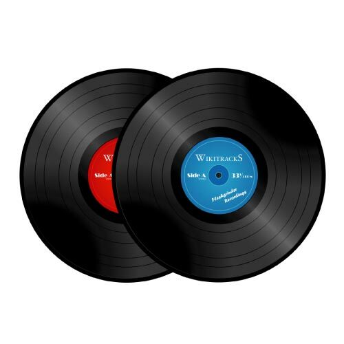 Vector de discos de vinilo