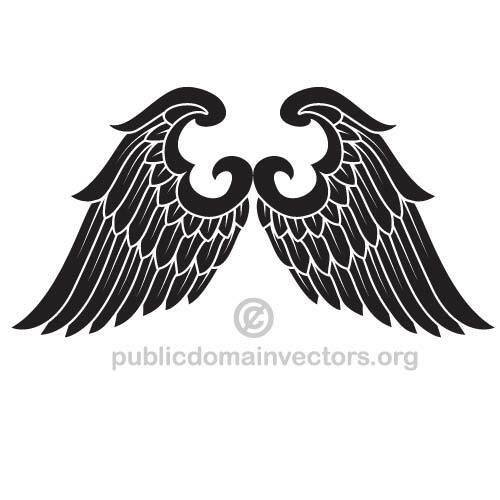 Noir ailes image vectorielle