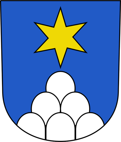 Sternenberg-Wappen-Vektor-ClipArt-Grafik