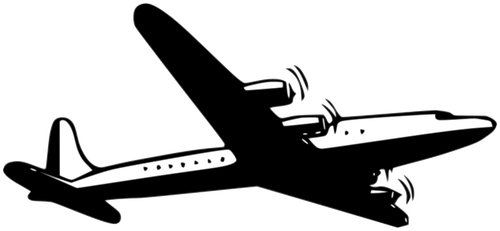 Векторное изображение пропеллера авиалайнера