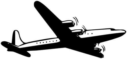 Propeller trafikflygplan vektorbild