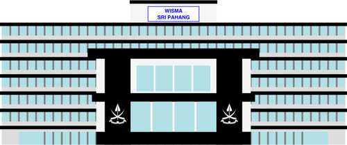Ilustración de vector de Wisma Sri Pahang