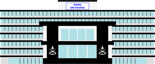 Ilustração em vetor Wisma Sri Pahang