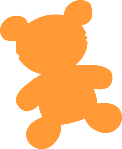 Bear speelgoed silhouet vector afbeelding