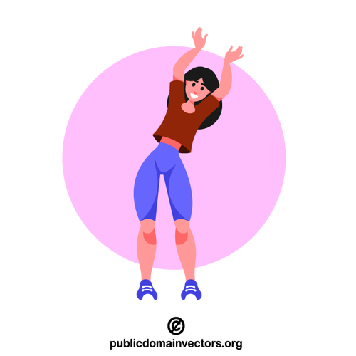 Woman doing gymnastics