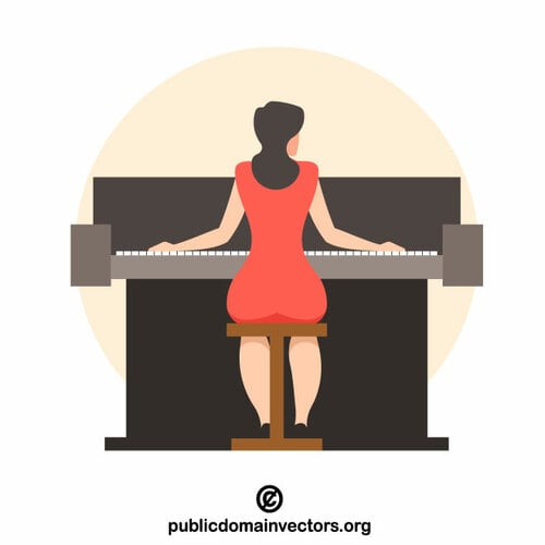 Mulher tocando piano