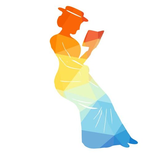 Woman reading a book vector