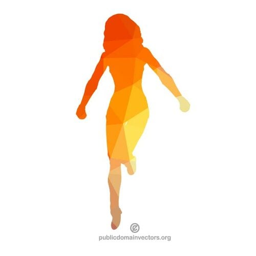 Silhouette d’un coureur féminin