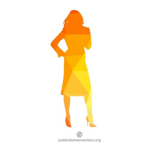 Orang perempuan vektor silhouette