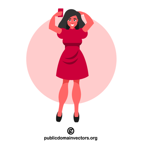 Woman taking a selfie