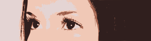Os olhos da menina vector imagem