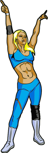 ClipArt vettoriali di signora pro wrestler