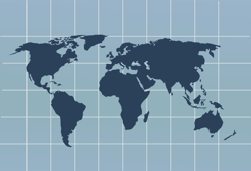 グリッドのベクトル画像の世界地図