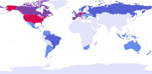 Renkli Dünya Haritası vektör görüntü