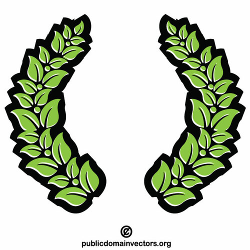 Green wreath vector art