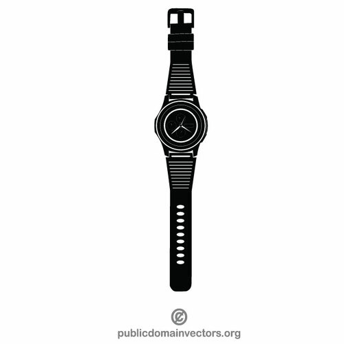 Wrist watch siluett ClipArt