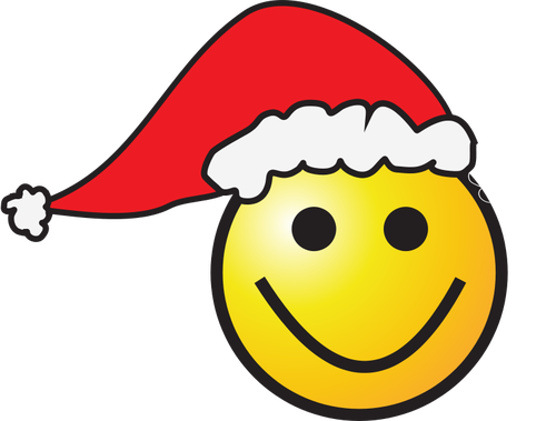 Smiley avec vecteur de chapeau de lutin