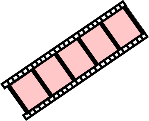 분홍색 슬라이드 기본 영화 스트립의 그리기