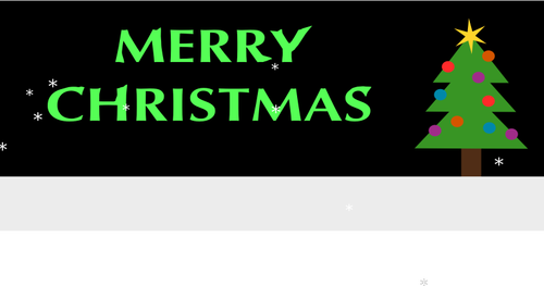 Noel ağacı vektör küçük resim ile Merry Christmas banner