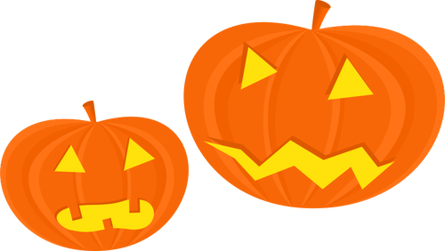 Halloween pompoenen vector illustraties