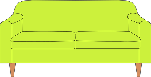 Sofa w kolorze zielonym