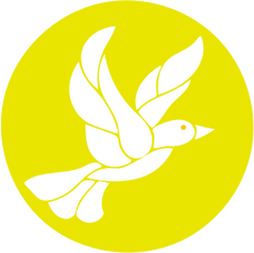 Kuva keltaisesta logotyypistä
