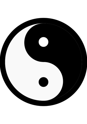 Yin Yang silueta