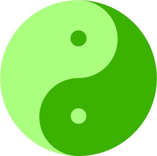Groene Yin en Yang