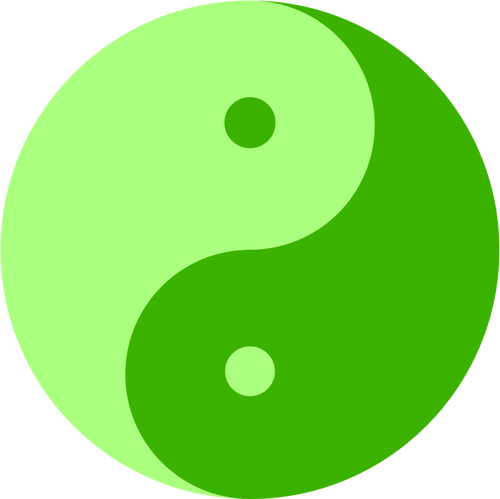 Groene Yin en Yang