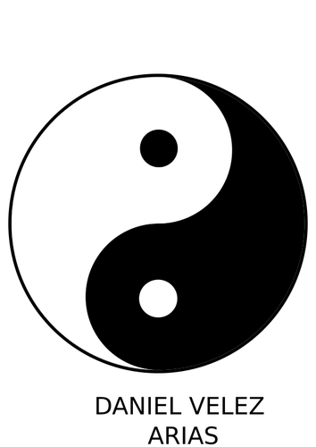 Preto e branco Yin Yang