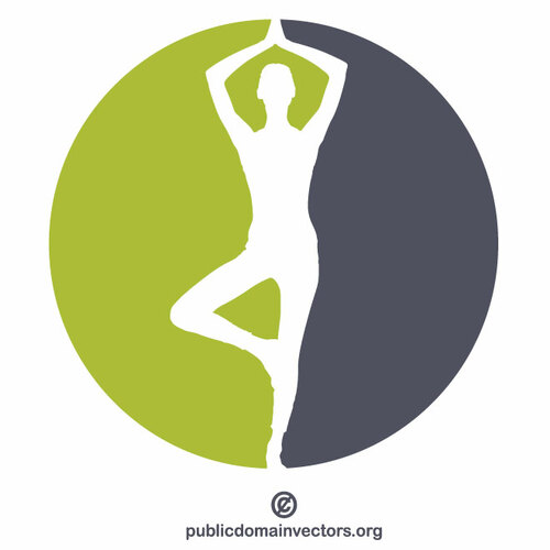 Yoga klasser logotyp koncept