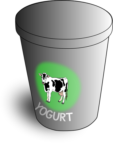Векторная иллюстрация йогурт Кубок