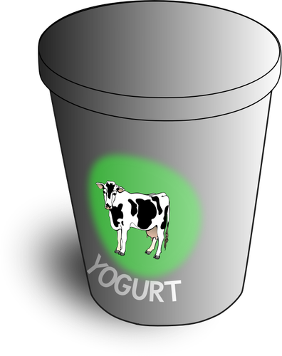 Ilustración vectorial de taza de yogur